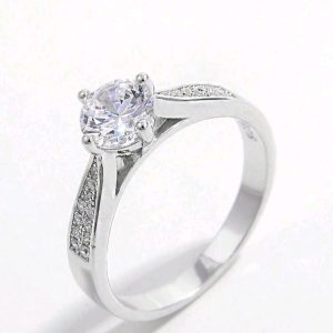 anillo de compromiso PLATA
