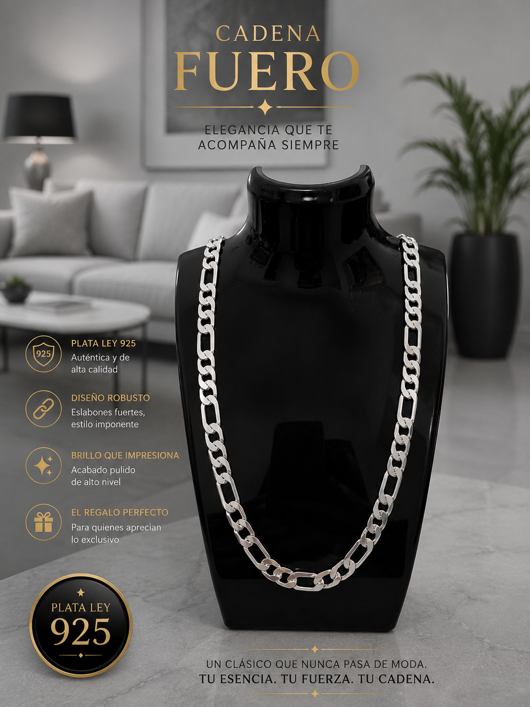 💚✨ Cadena Diseño Figaro Plata Ley 925 ✨💚