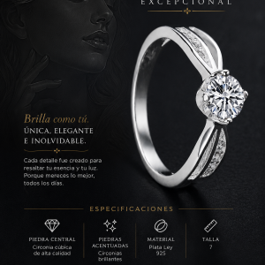 💚 ANILLO DE COMPROMISO EN PLATA LEY 925 ✨