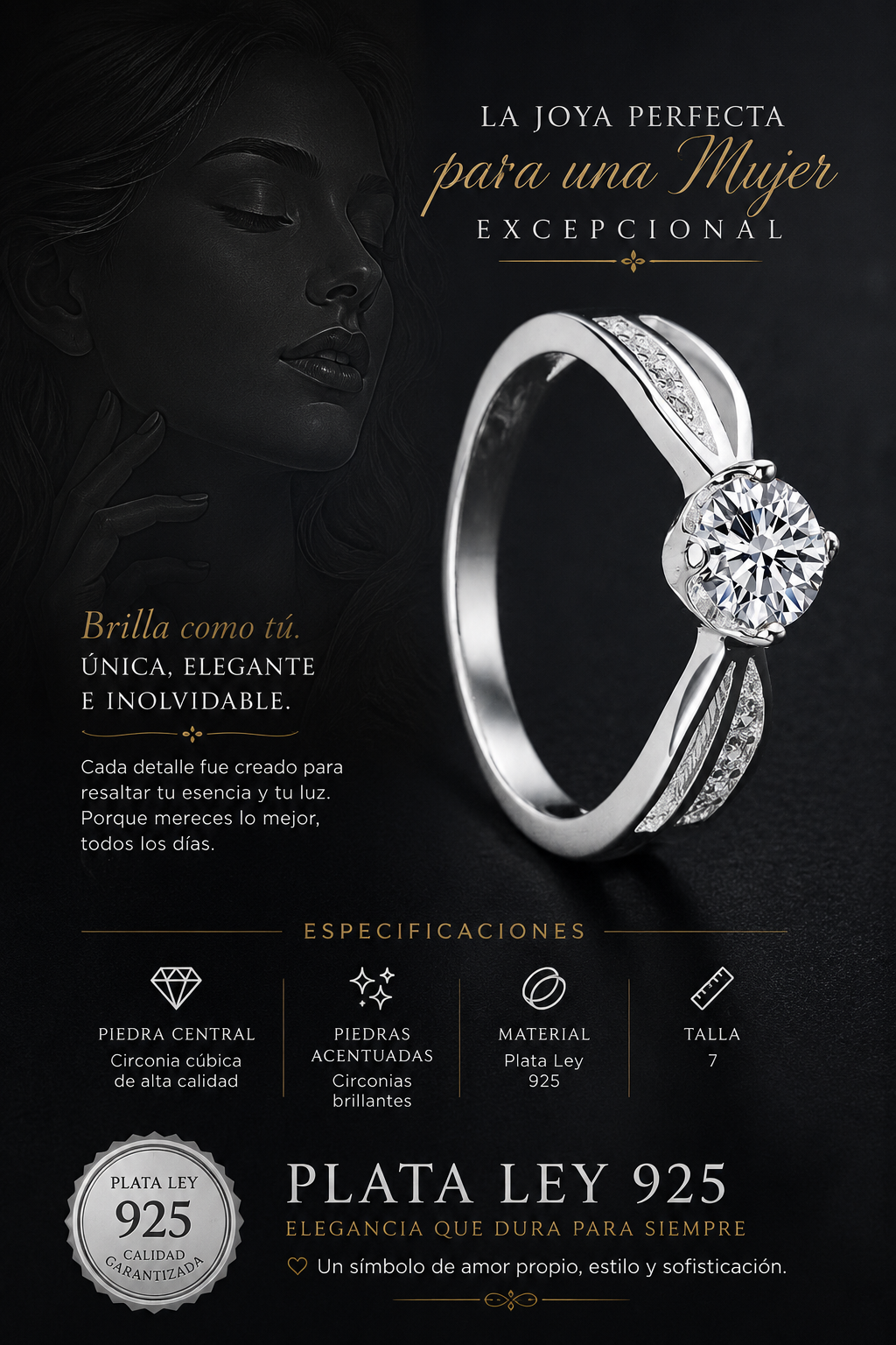 💚 ANILLO DE COMPROMISO EN PLATA LEY 925 ✨